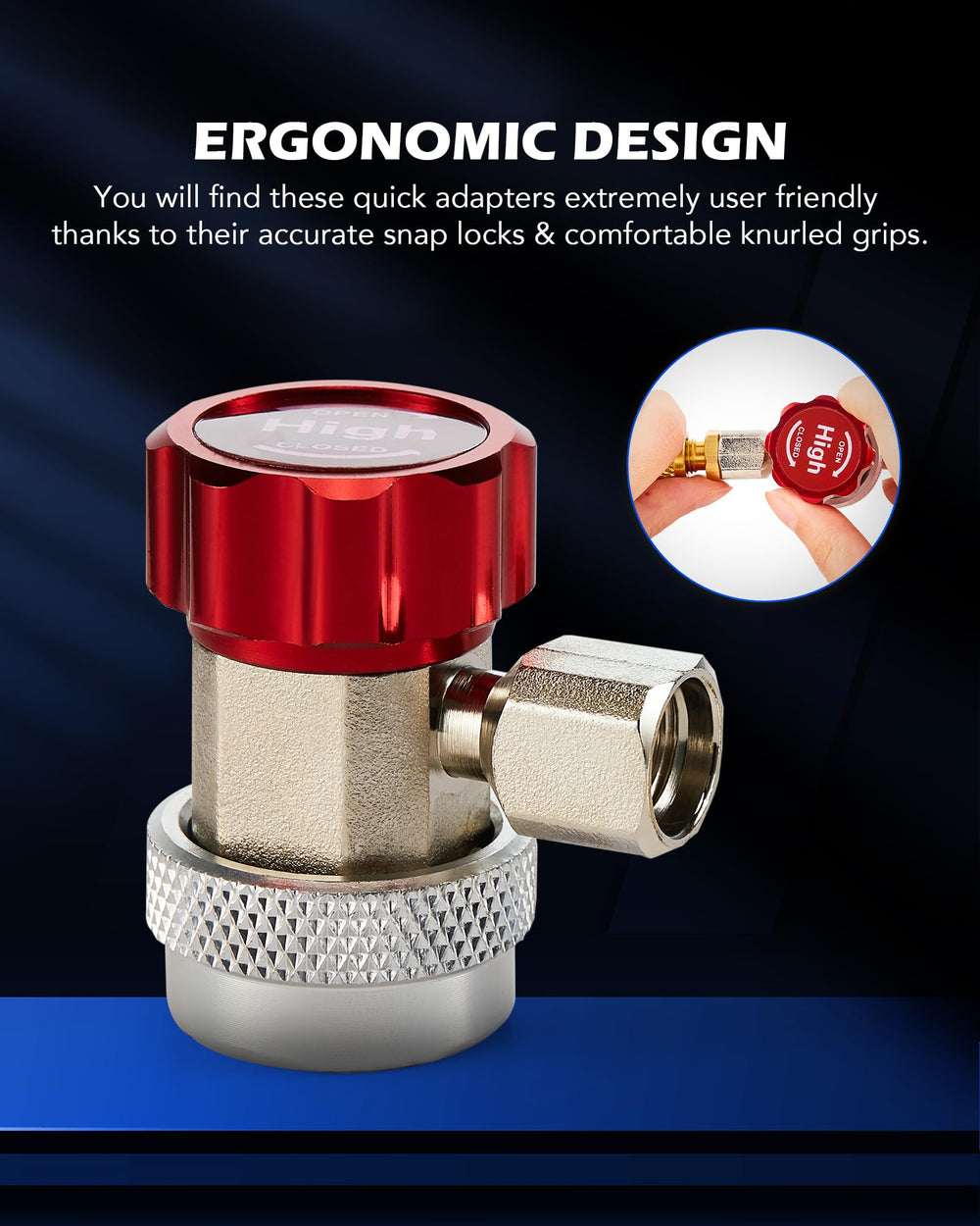 Orion Motor Tech HP and LP connectors support safe high and low pressure connections
