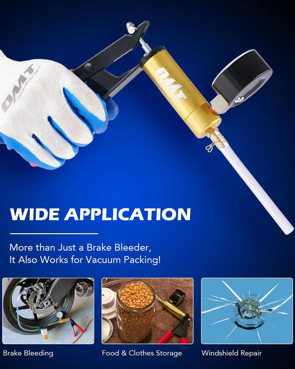 Orion Motor Tech pressure gauge aids precise bleeding feedback.
