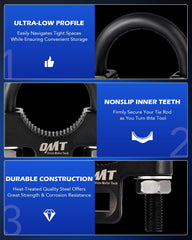 Orion Motor Tech tool teeth grip securely to prevent slippage.