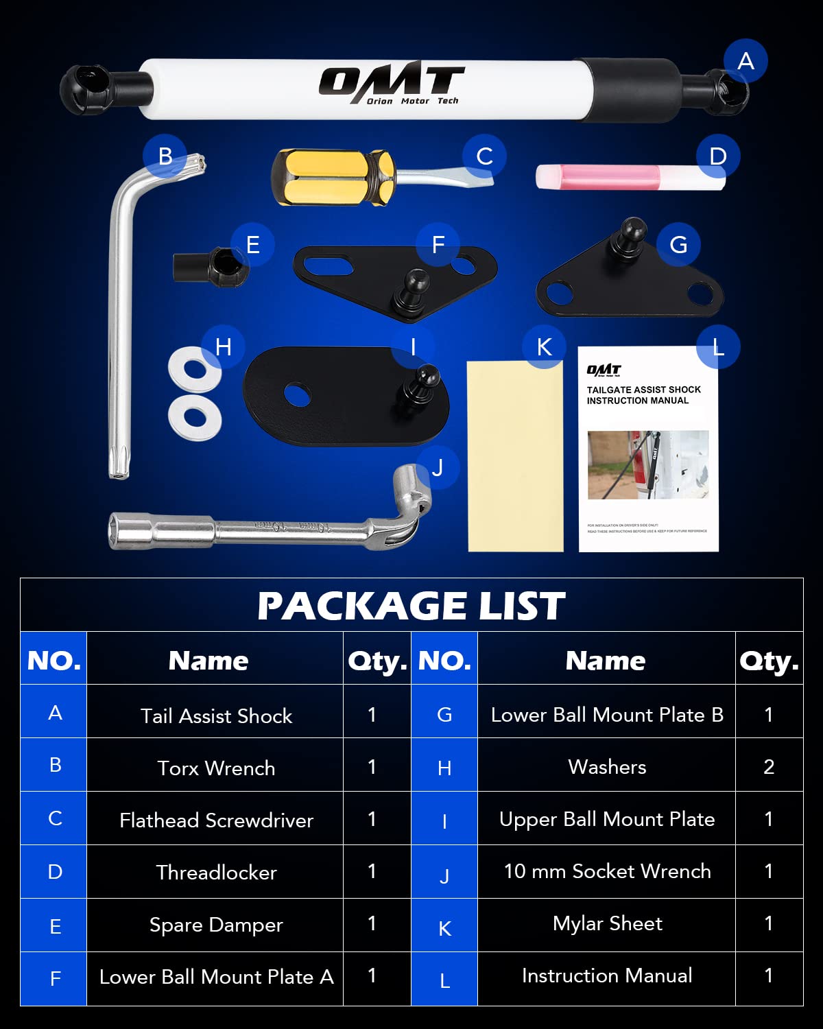 Orion Motor Tech installation tools included simplify mounting.