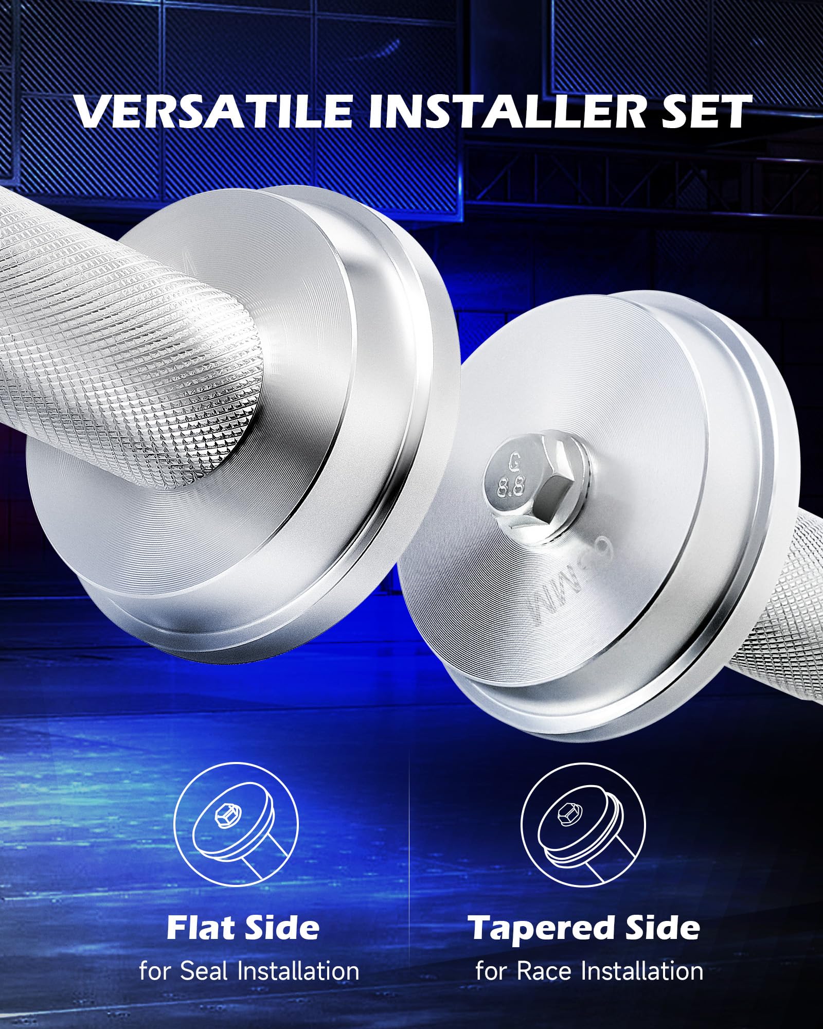Orion Motor Tech knurled handles for a non-slip grip during use.