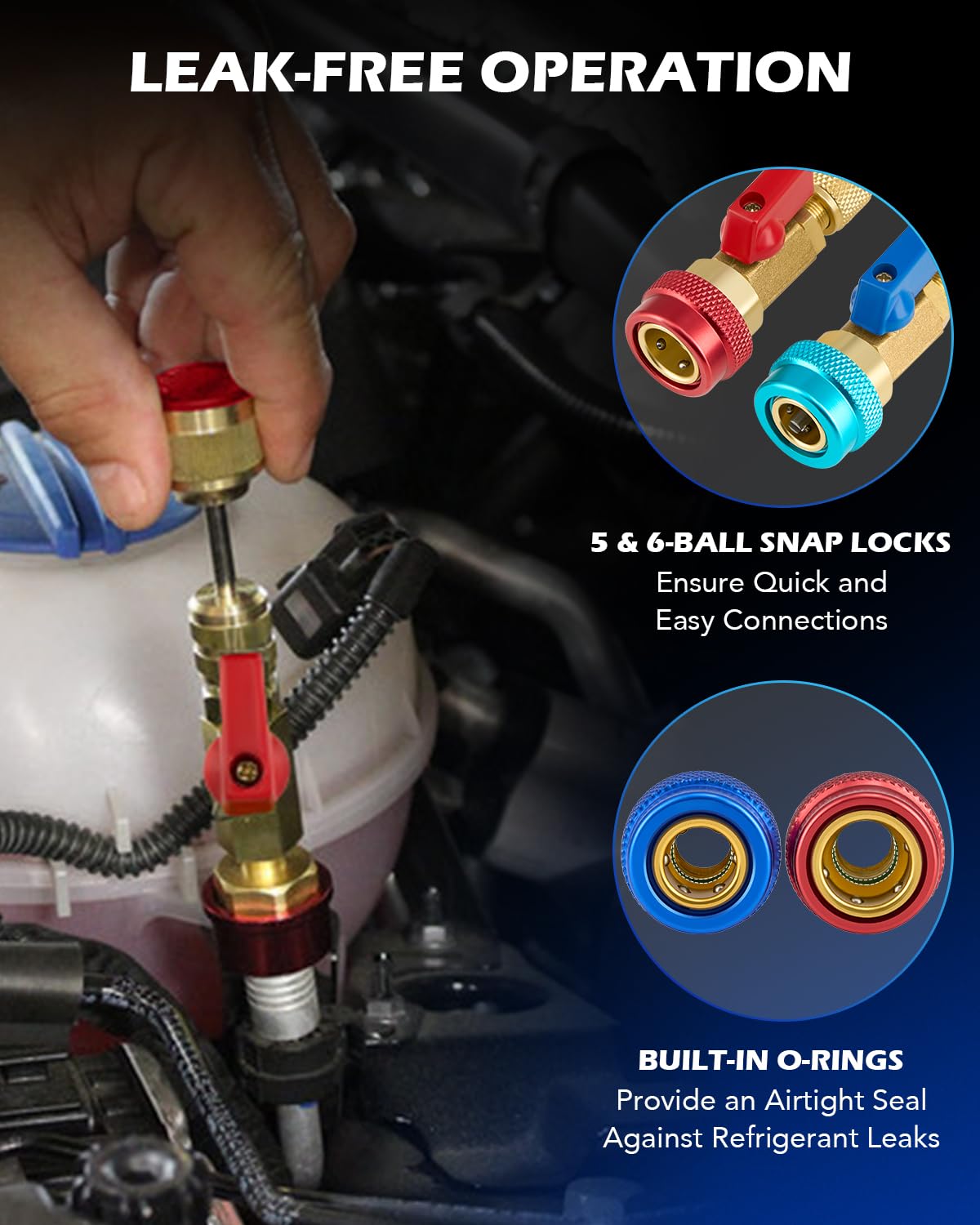 Lever provides leak-free seal during installation with Orion tool