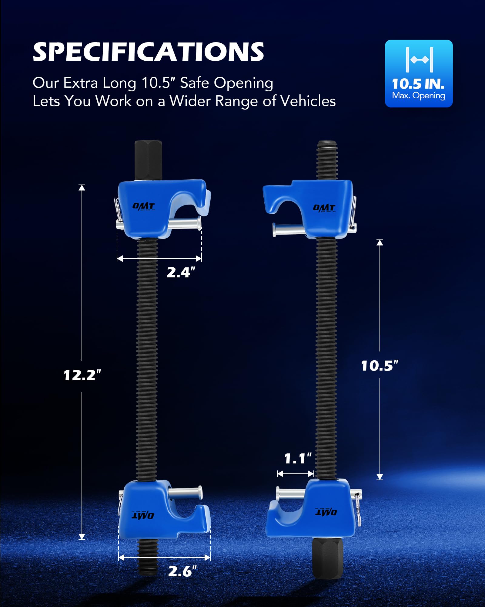 Orion Motor Tech locking pins engaged on springs for secure compression