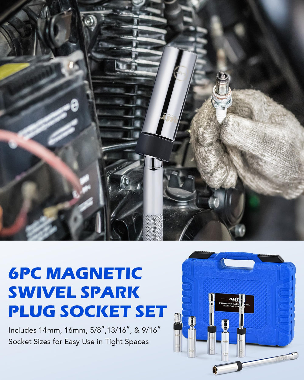 Orion Motor Tech magnetic 3/8-inch drive socket ensuring secure grip