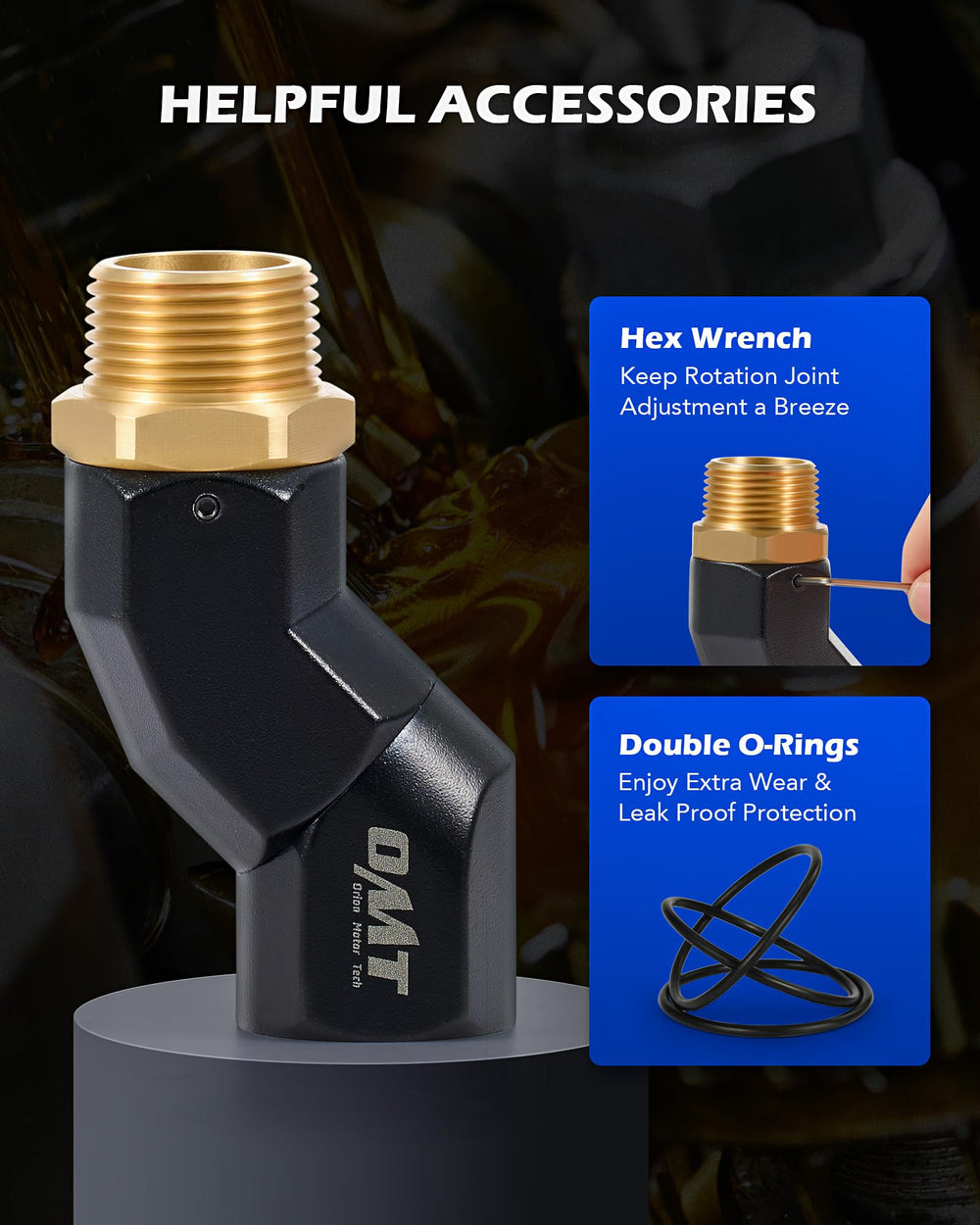 Orion Motor Tech multi-plane swivel adapter for flexible fueling angles