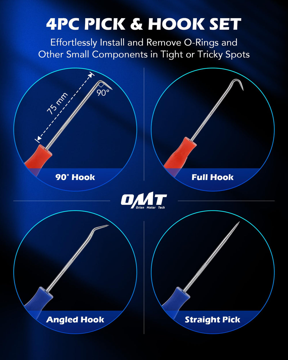 Orion nitrile rubber O-rings resist heat and wear for reliability.