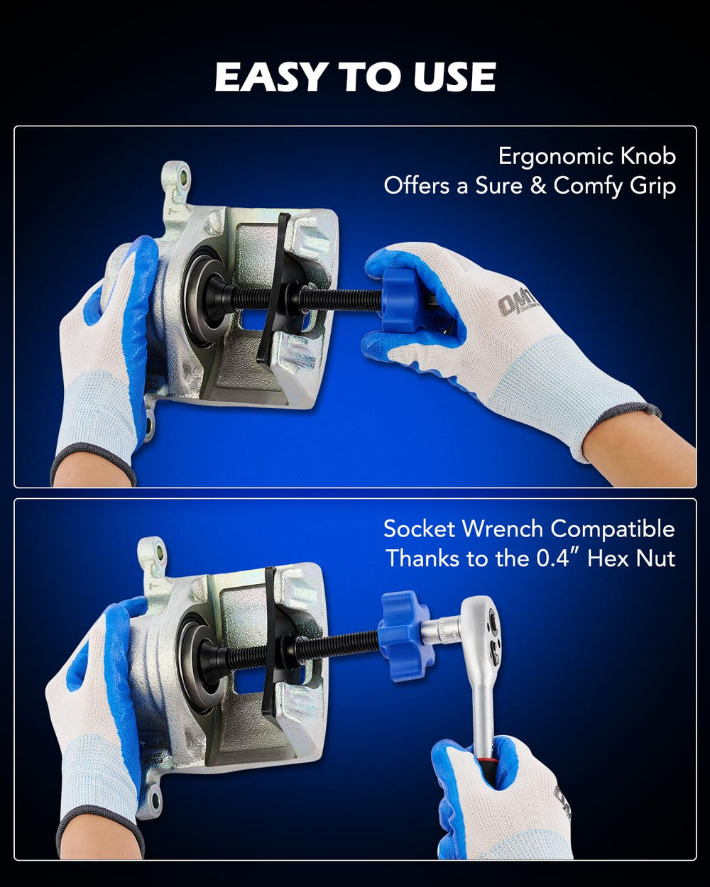 Orion non-slip handle provides secure grip during service
