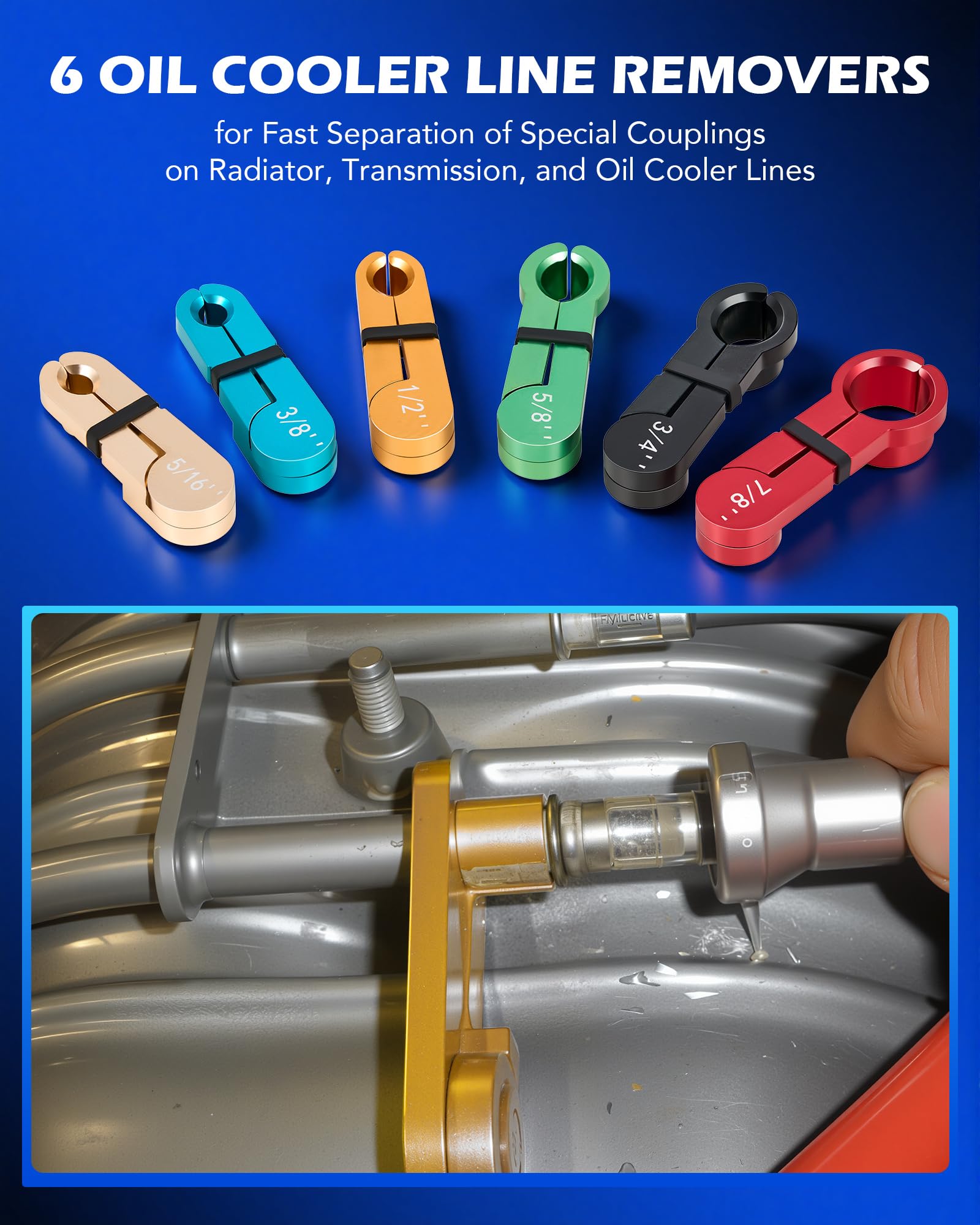 Orion Motor Tech oil cooler line removers for heavy‑duty diagnostics