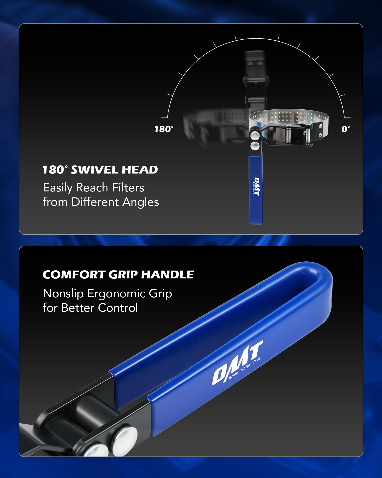 1/2 to 3/8 inch drive adapter for flexible ratchet compatibility.