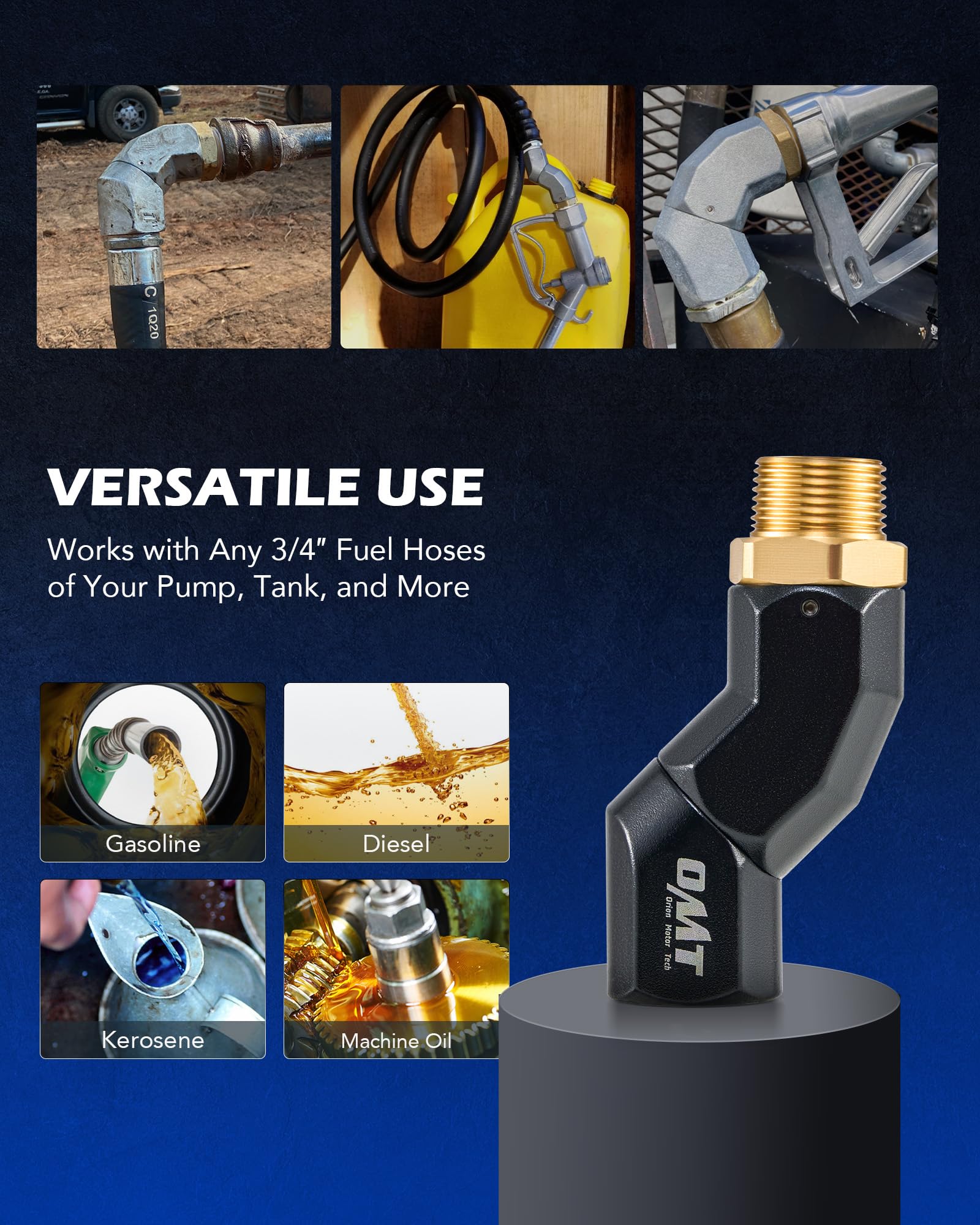Orion Motor Tech on-site fuel transfer reduces hose bending and kinking during use