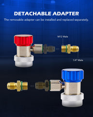 Orion Motor Tech one-quarter-inch flare fittings for flexible refrigerant connections