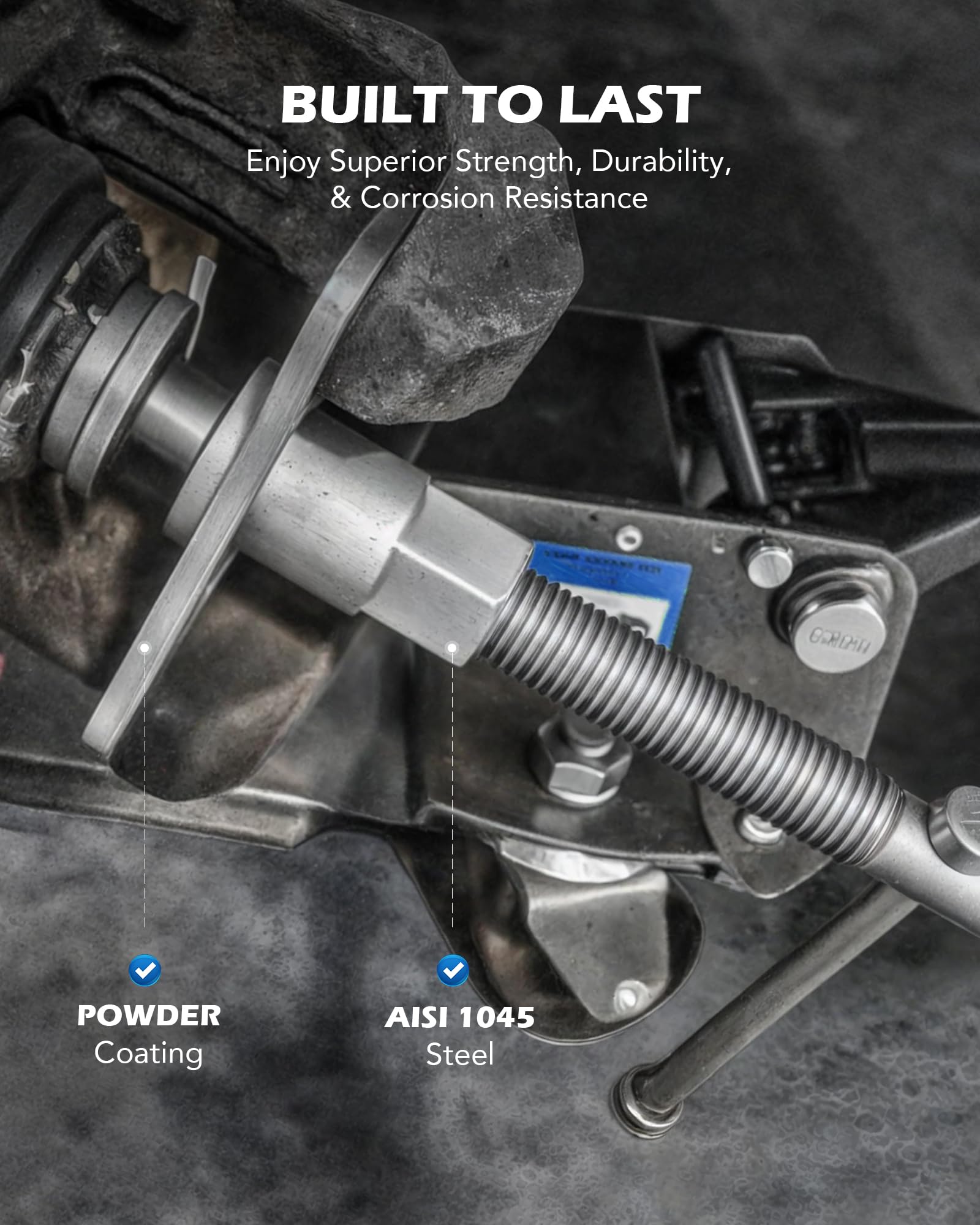 Orion Motor Tech powder-coated finish resists wear and corrosion.