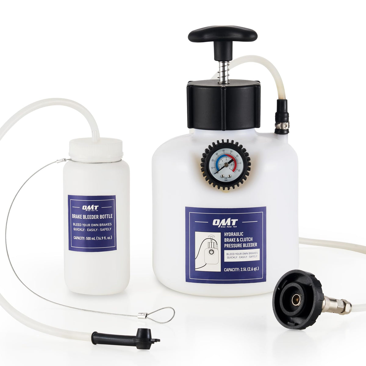 Orion Motor Tech pressure bleeder with 2.5L reservoir for easy brake service