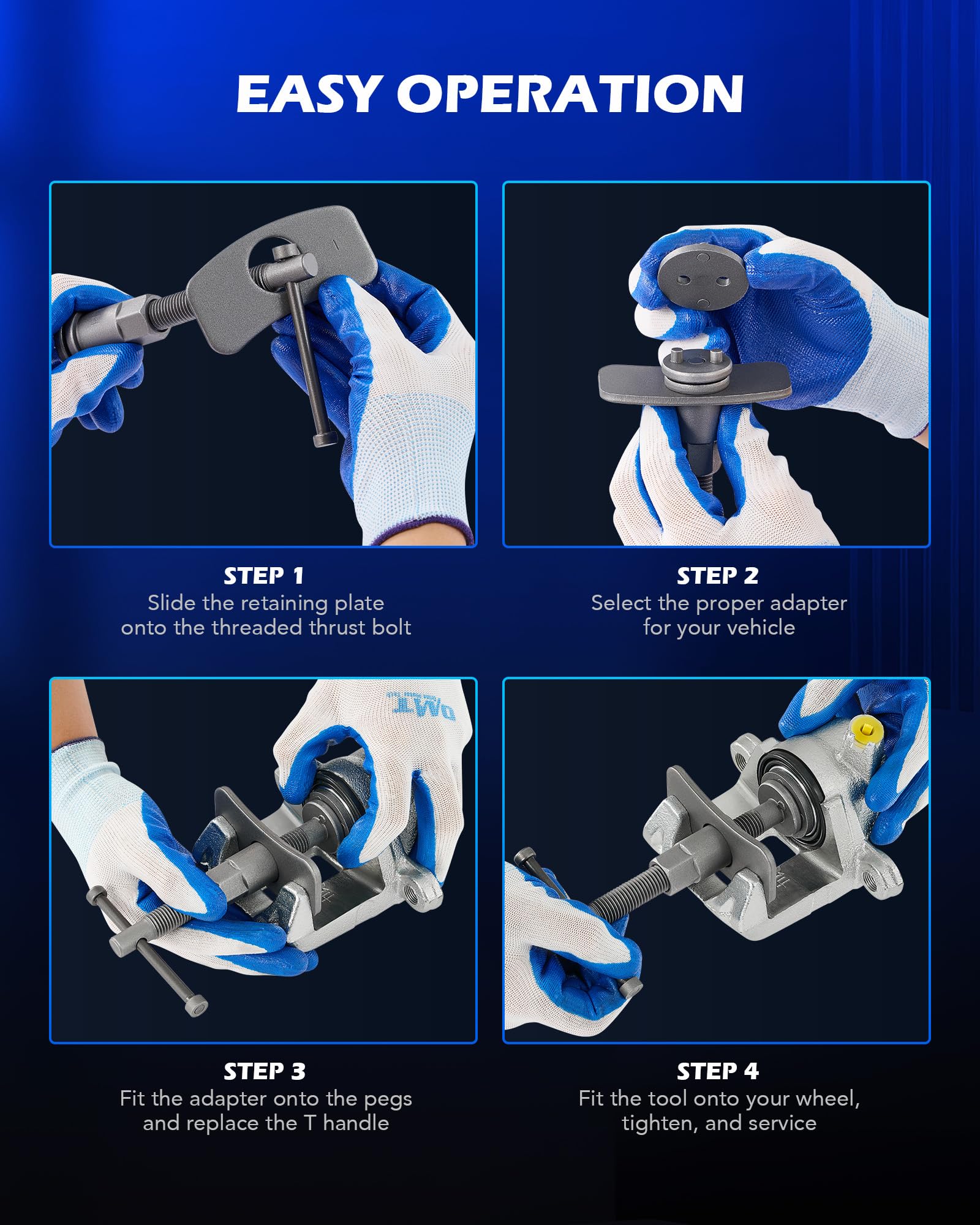 Orion Motor Tech piston wind-back makes caliper retraction easier.