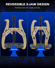 Orion Motor Tech pulley puller with reversible jaws for inside or outside pulls.