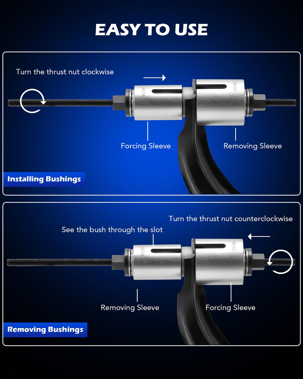 Orion Motor Tech pulling spindles M10 to M18 fit a wide range