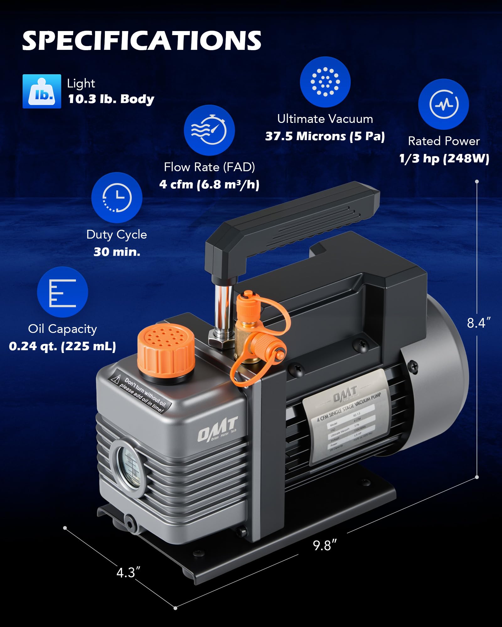 Orion Motor Tech R134a taps and couplers image: quick connections for efficient repairs.
