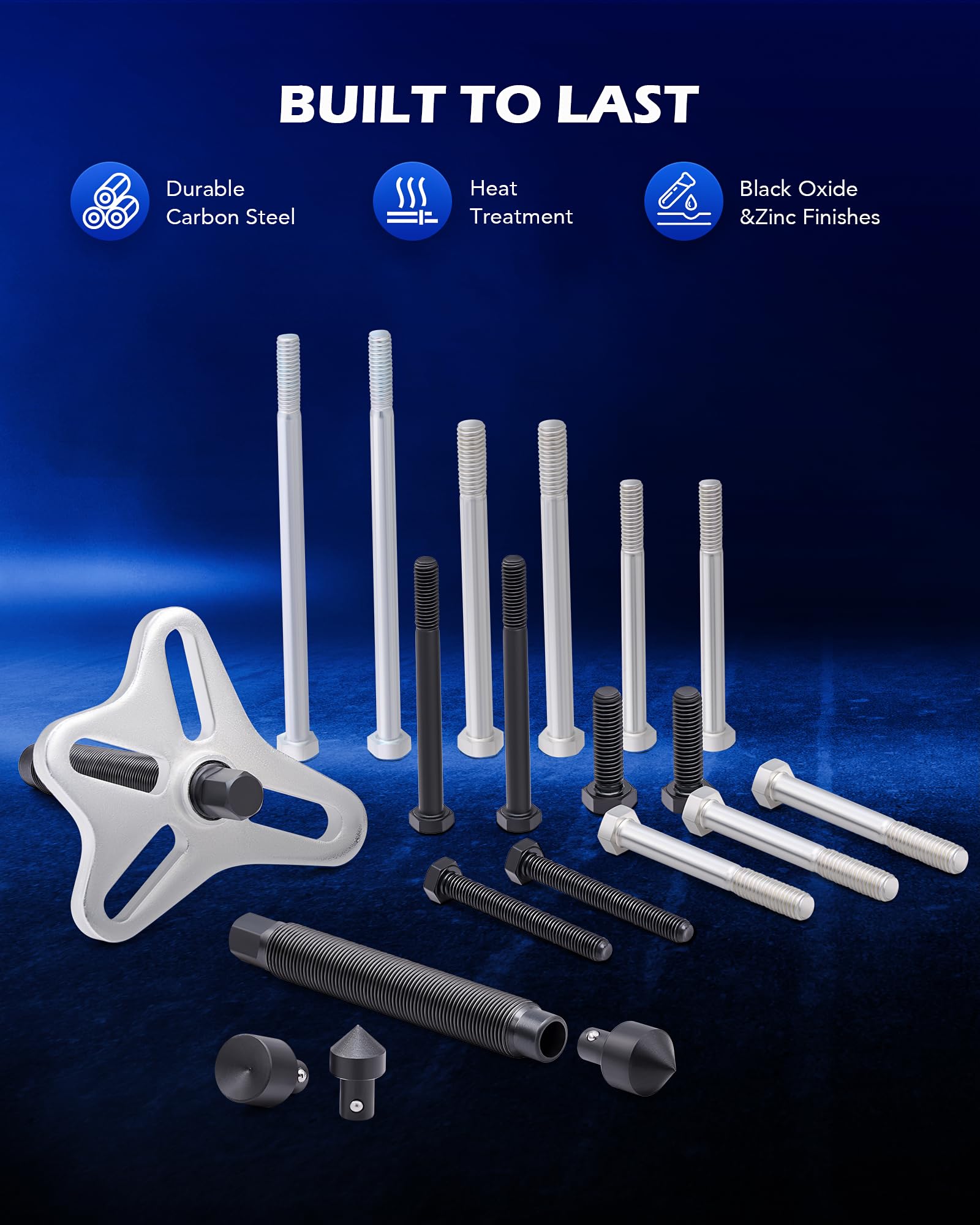 Orion Motor Tech SAE chrome-plated bolts resisting corrosion
