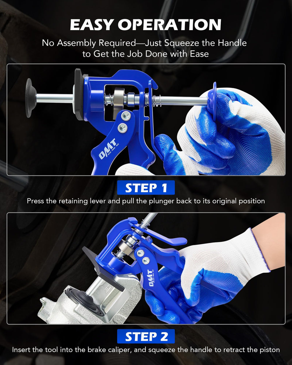 Orion Speedy delivers at least 377 lb of force for easy brake work.