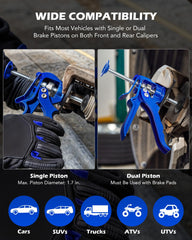 Orion Speedy tool features an ergonomic handle for smooth piston compression.