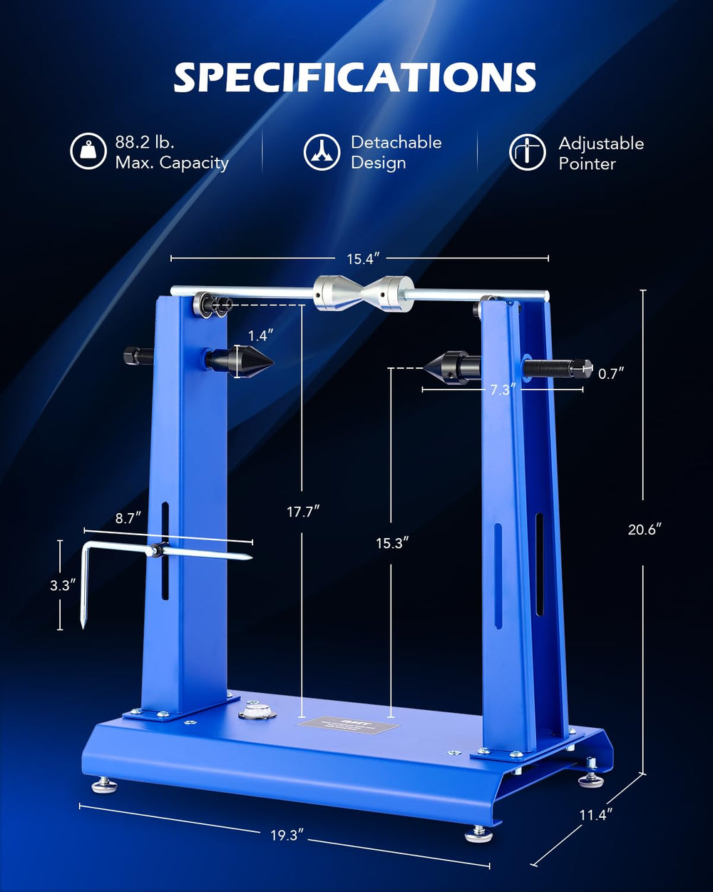 Orion Motor Tech steel axle balancer highlights durable construction