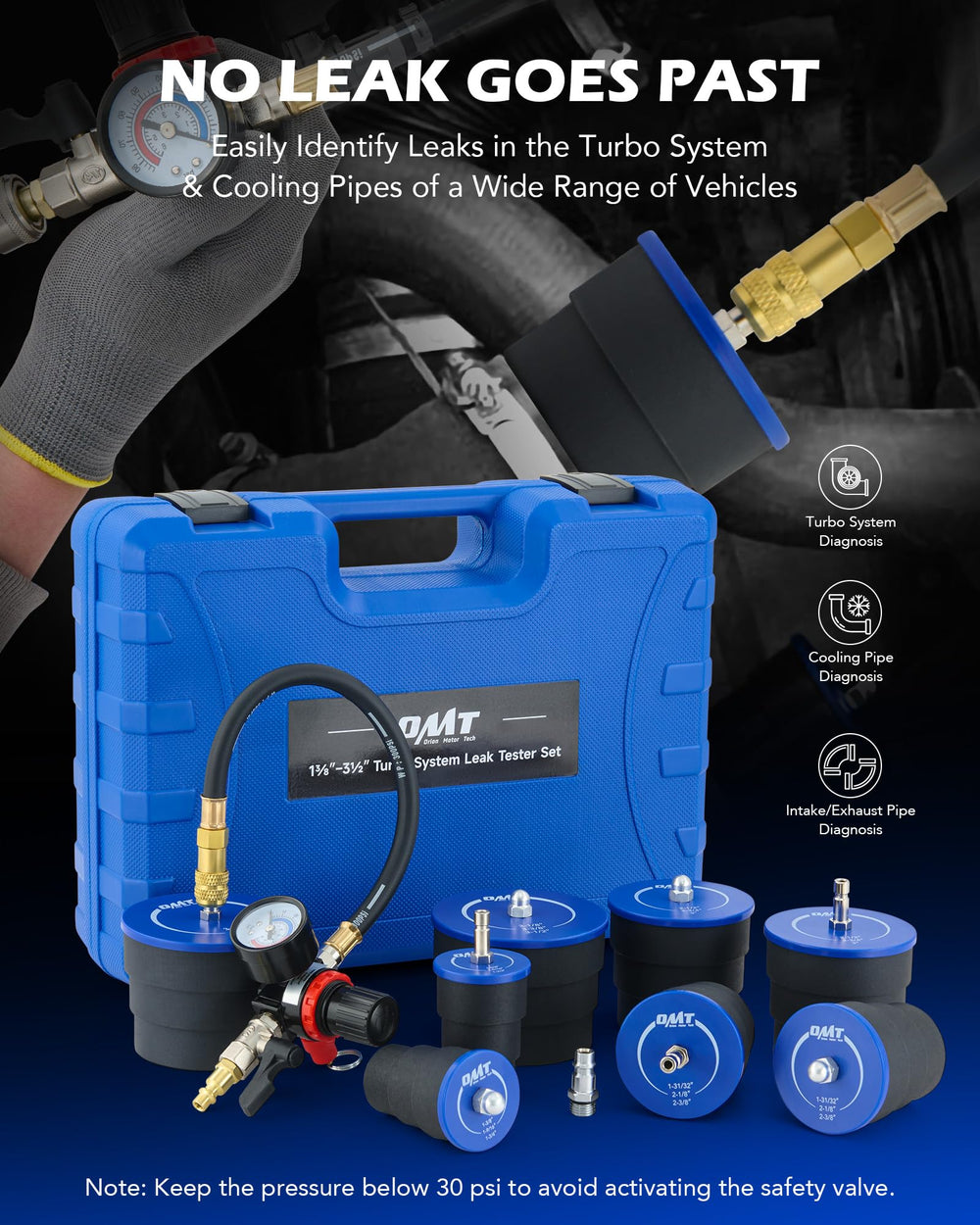 Orion Motor Tech stepped adapters ensure a secure fit across hose sizes