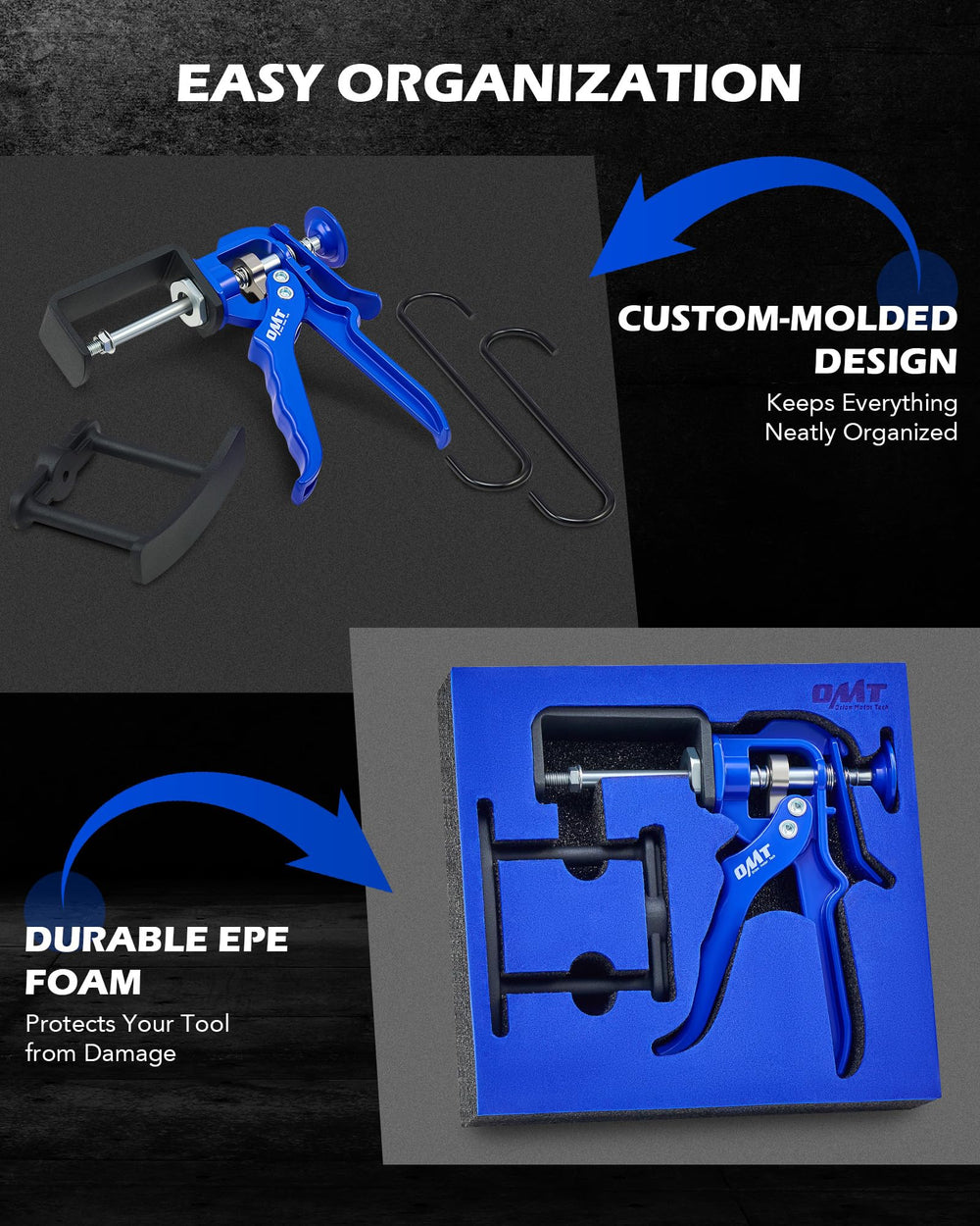 Orion Motor Tech storage foam case keeps the tool organized.