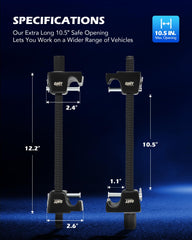 Orion Motor Tech strut compressors compatible with half-inch square drive for versatility