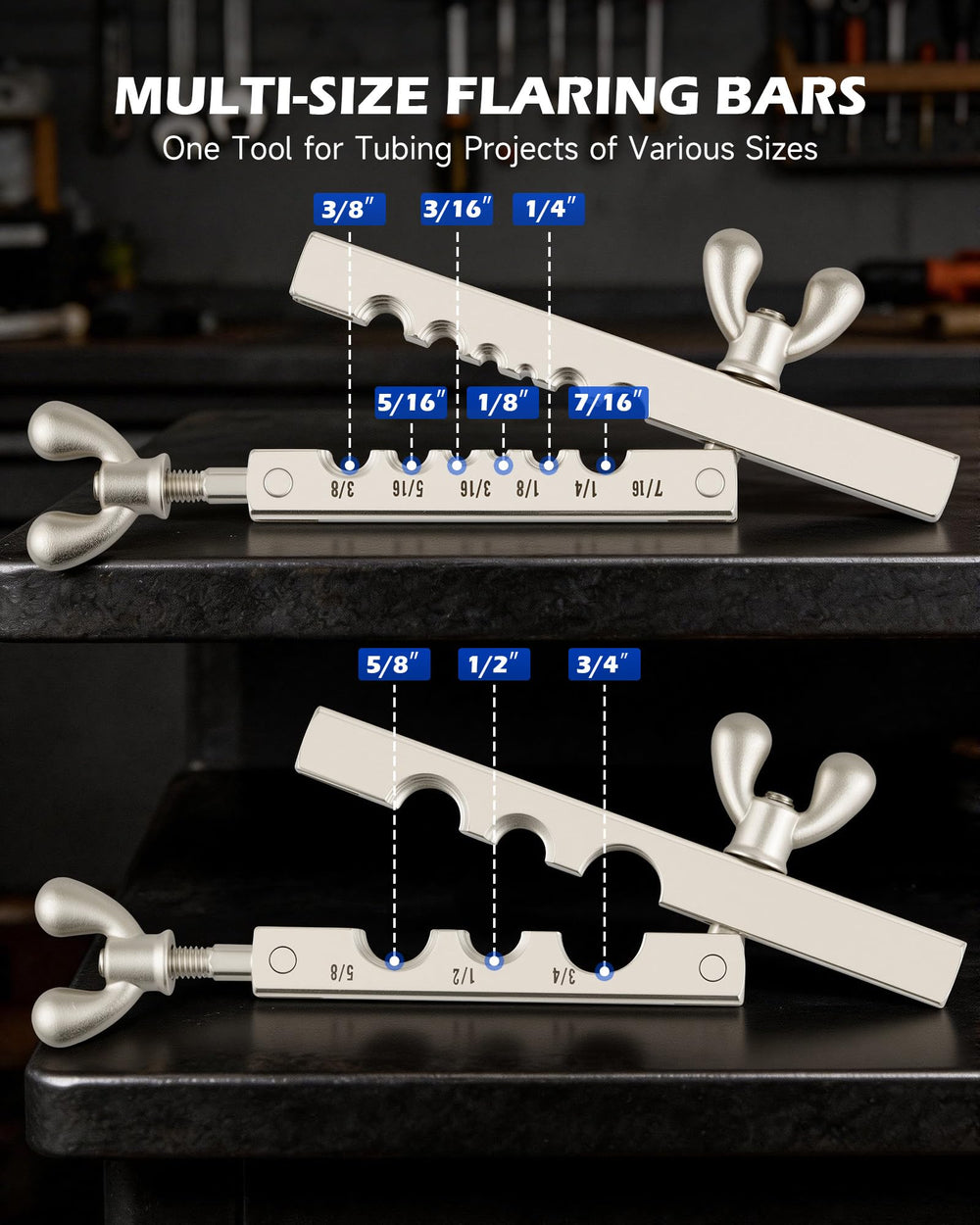 Orion Motor Tech swaging adapters five-piece set for flexible tubing work