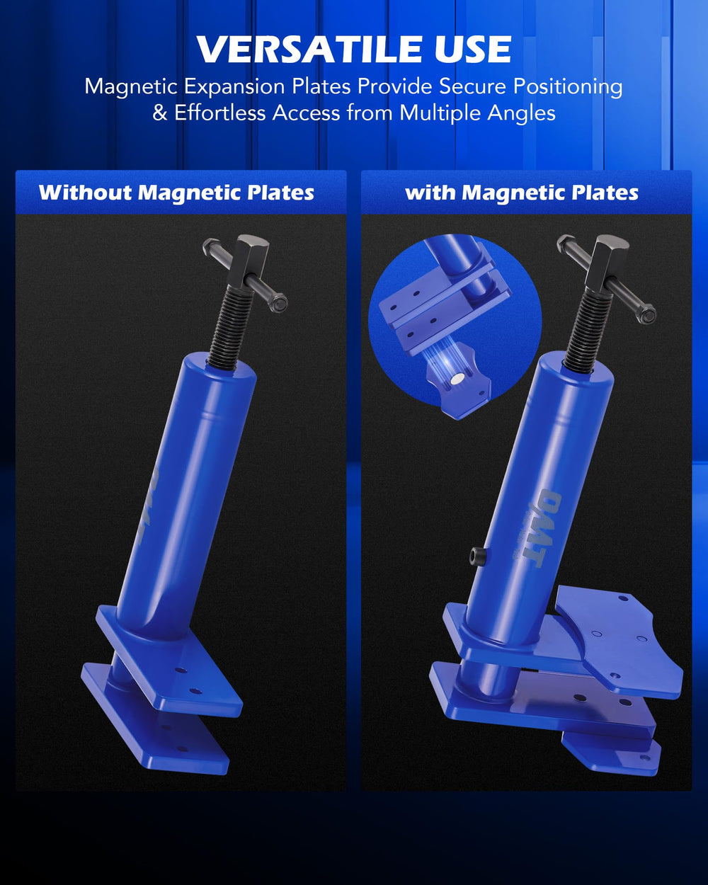 T-handle and center screw enable precise piston compression
