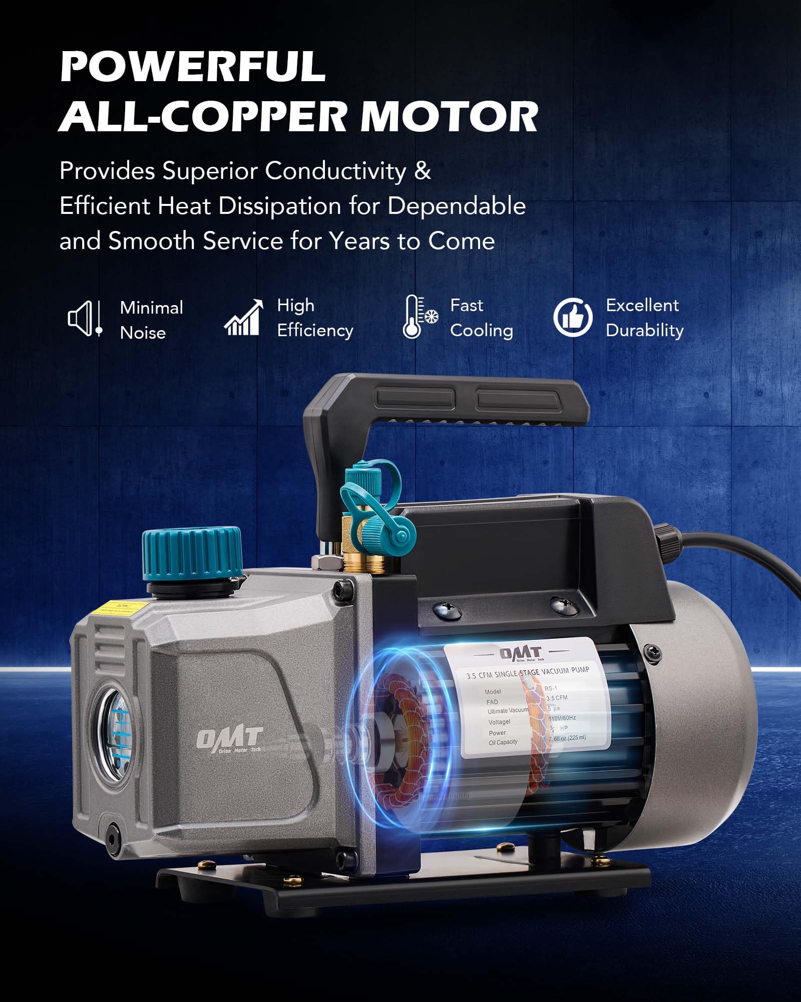 Orion Motor Tech three-way manifold displays real-time pressure and refrigerant status