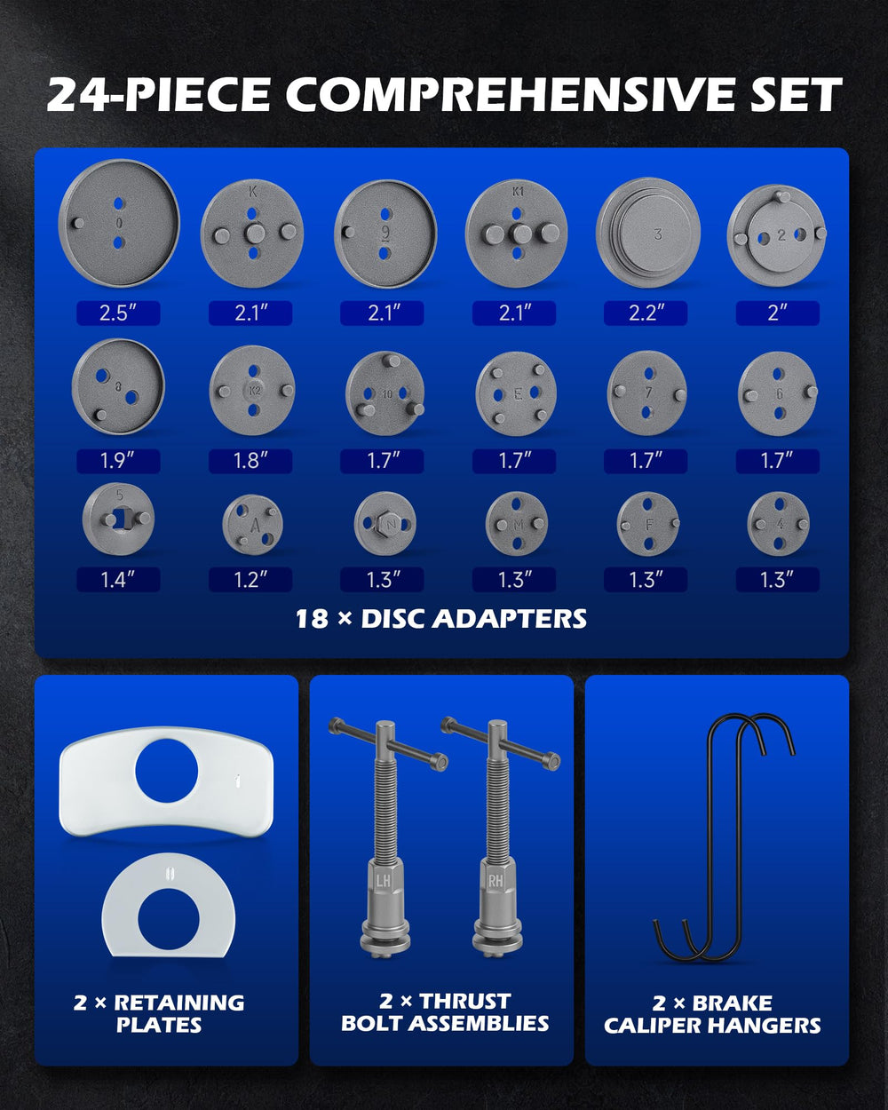 Orion Motor Tech right thrust bolt assembly for reliable caliper retraction control.