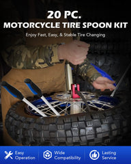 Orion Motor Tech rim protectors shown with spoons to prevent wheel damage