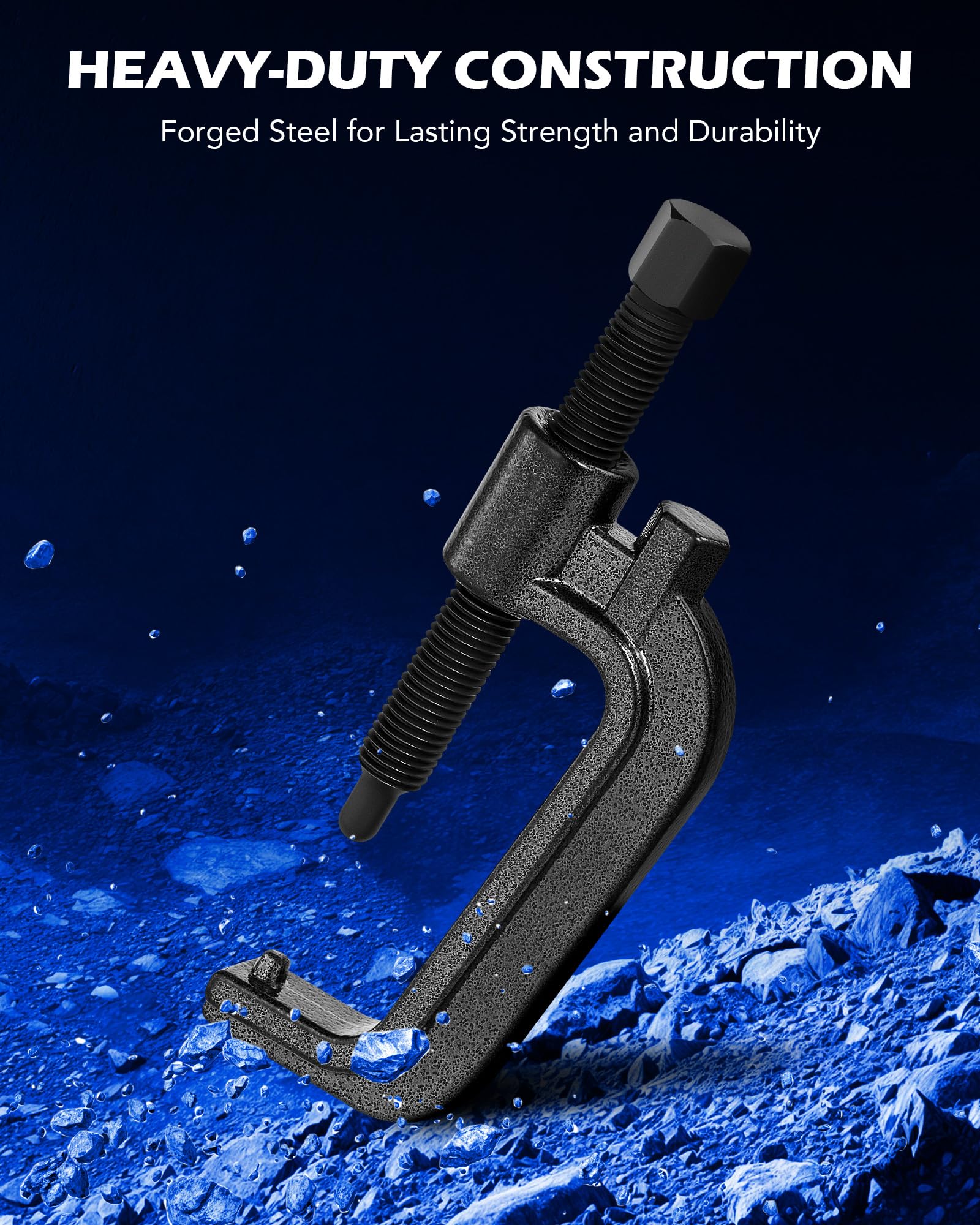 Hammered finish on torsion bar tool highlights durability and resistance