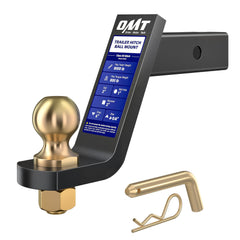 Orion Motor Tech trailer hitch ball mount, assembled for quick, tool-free tow setup.
