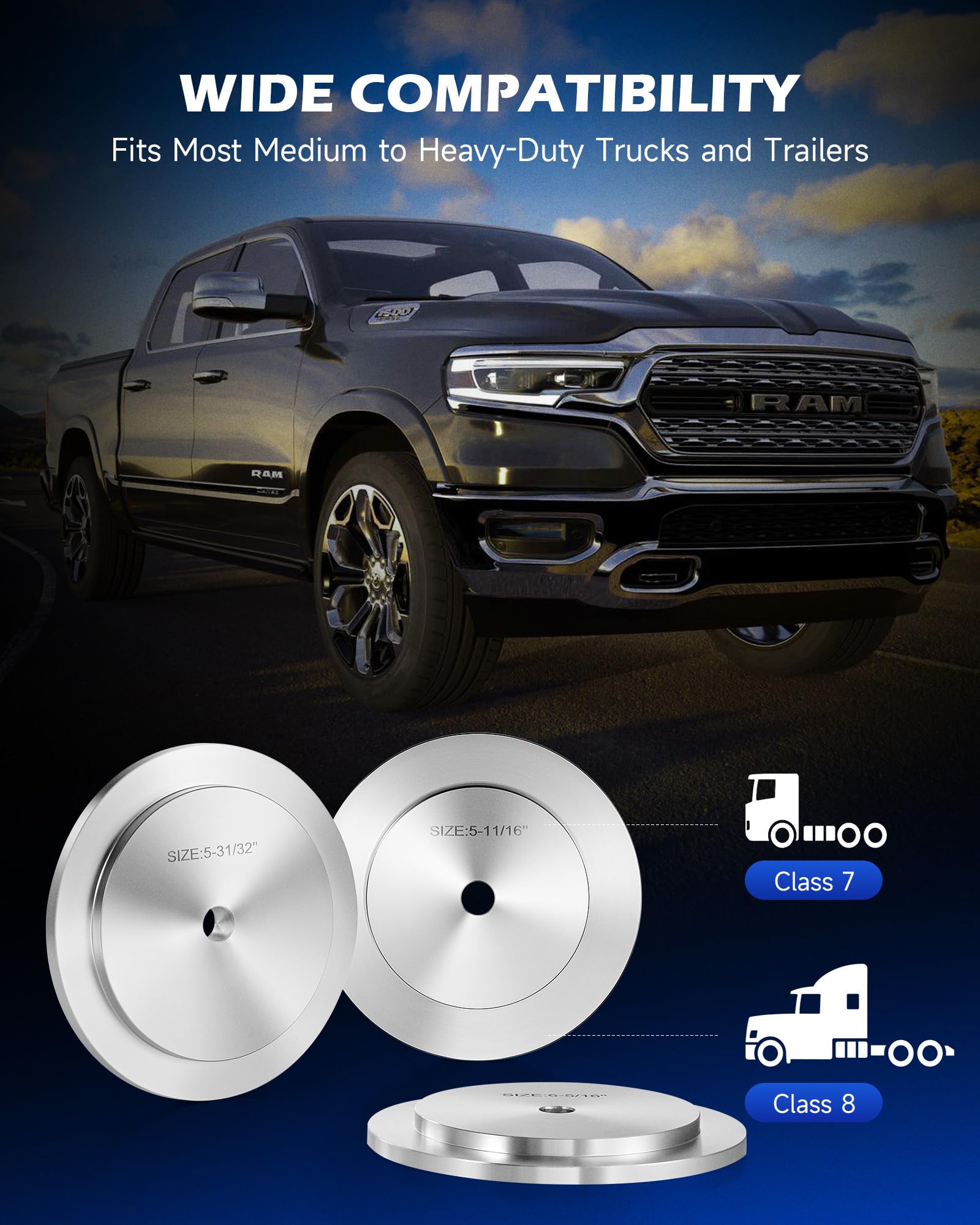 Orion Motor Tech kit in use on a trailer hub, compatible with many trucks.