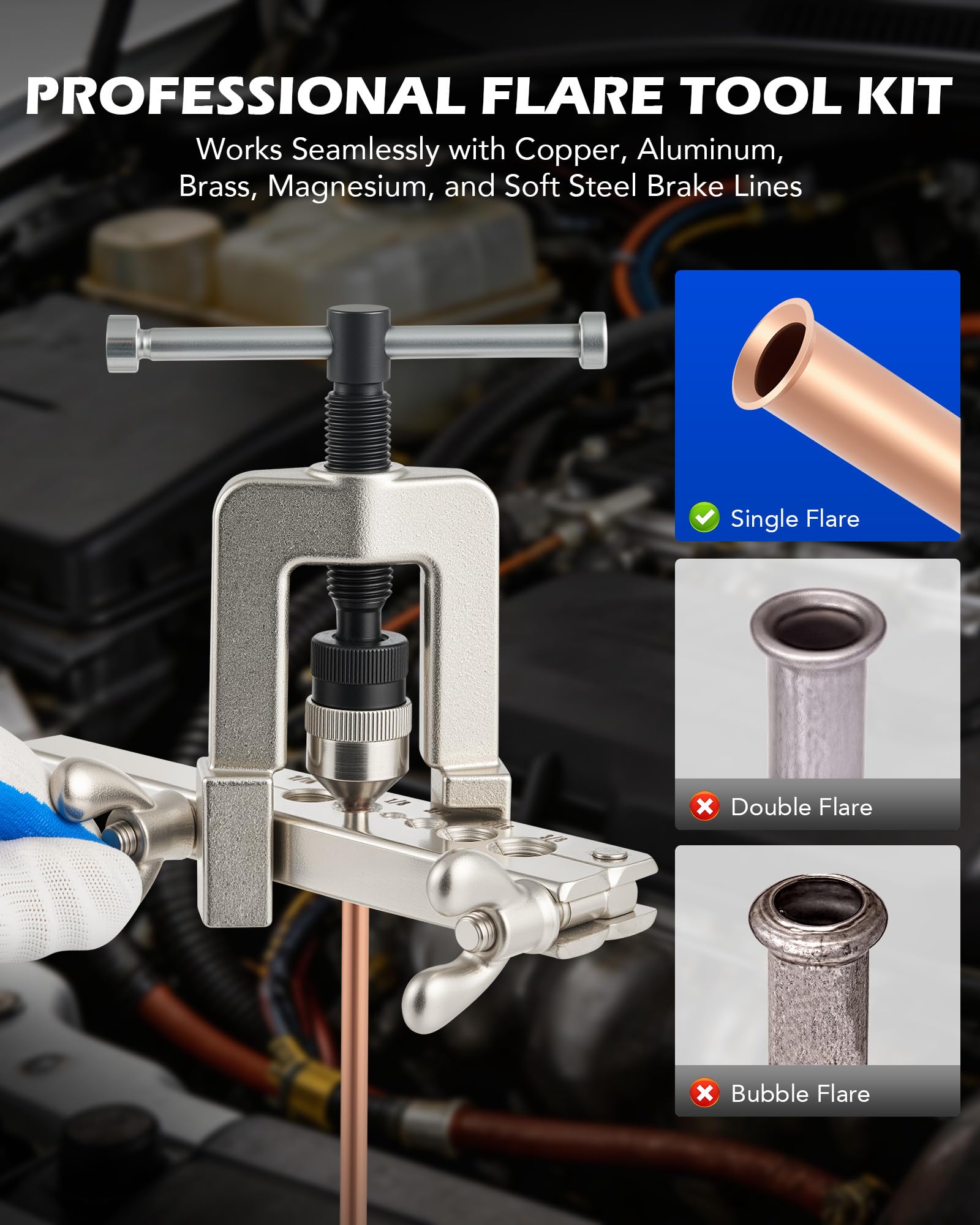 Orion Motor Tech tube cutter delivering clean cuts for leak-free installations