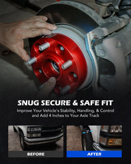Orion Motor Tech two-inch red spacer side view for a bold road-ready look