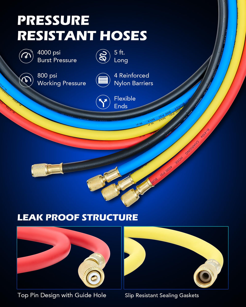 Orion Motor Tech built-in sight glass and bottom drain valve for easy oil management.
