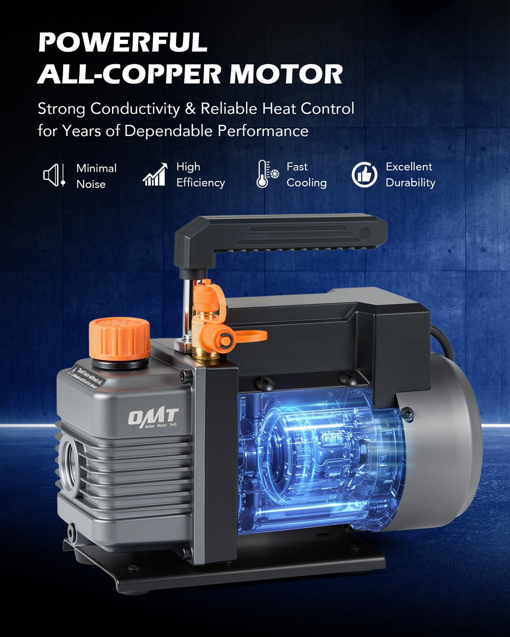 Orion Motor Tech vacuum oil image: includes 0.26 qt for easy top-ups.