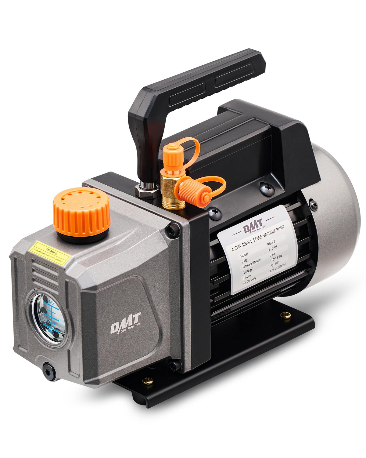 Orion Motor Tech vacuum pump front view for efficient auto A/C service