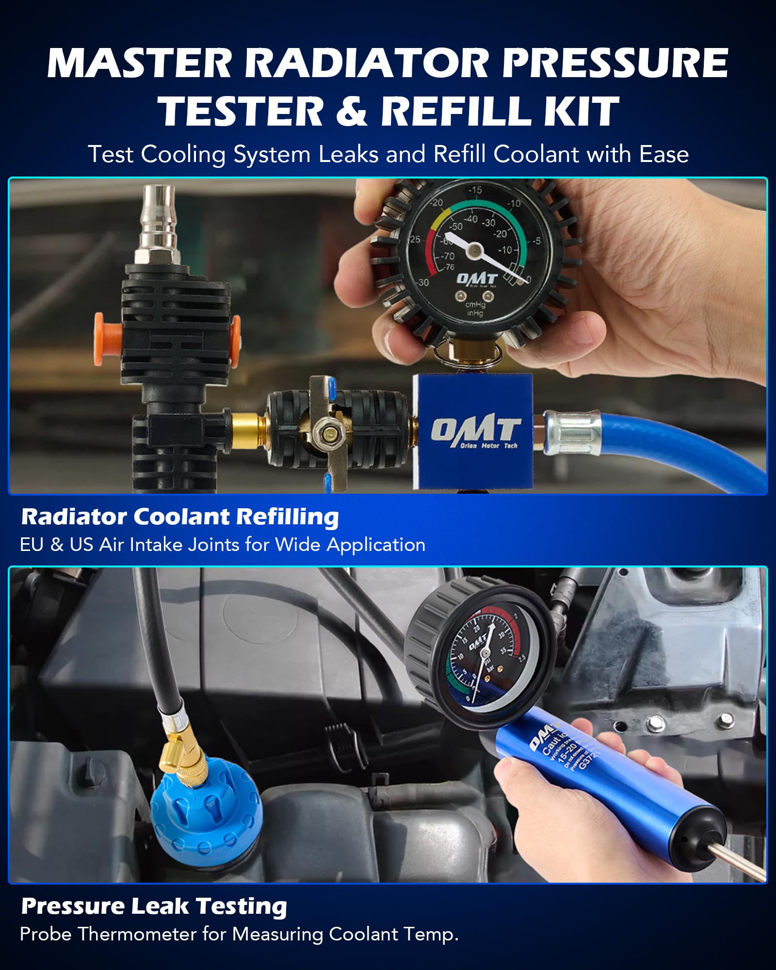 Orion Motor Tech vacuum pump in action demonstrates quick air purging for efficient refills.