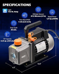 Orion Motor Tech vacuum pump side view showing compact portable design