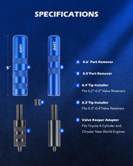 Dual-ended valve lapping tools from Orion Tech help grind valve heads smoothly.