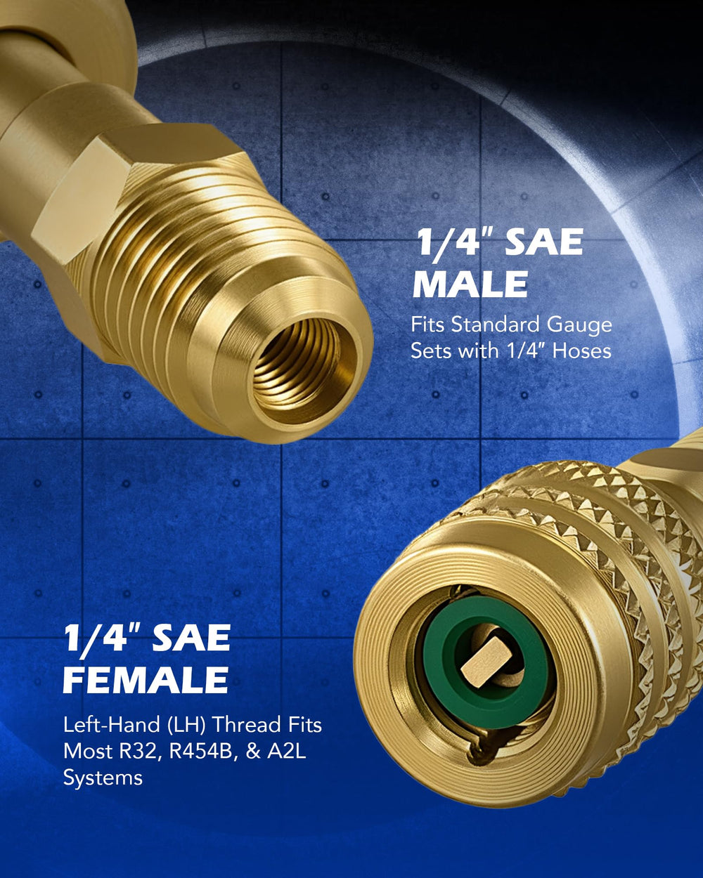Orion Motor Tech vent grooves safely vent residual pressure during disconnection.