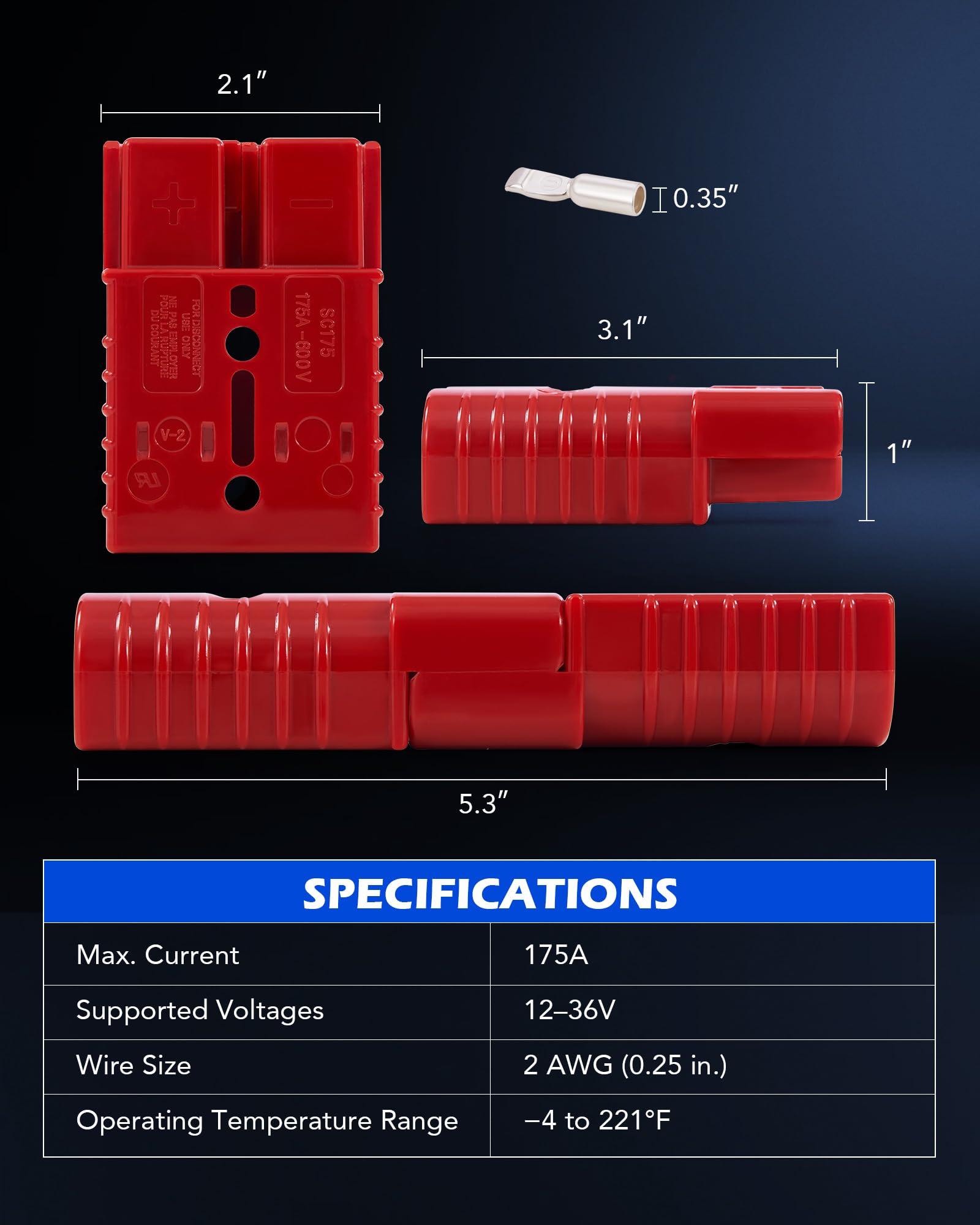 Orion Motor Tech wire connector 4-pack boot caps prevent debris and extend life.
