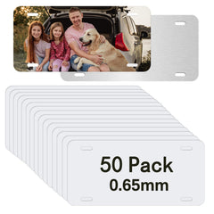ORJ sublimation license plate blanks 6x12 pack ready for vibrant transfers.