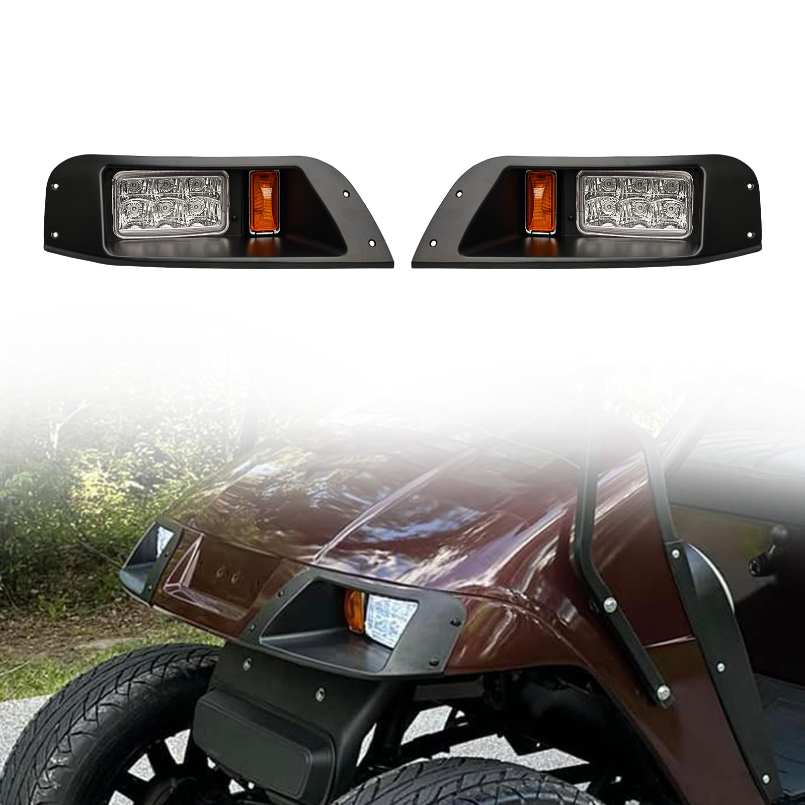 Package includes left and right headlights with templates