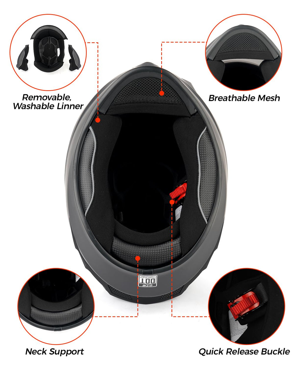 Orthrus full-face helmet dual visor system for day and night riding