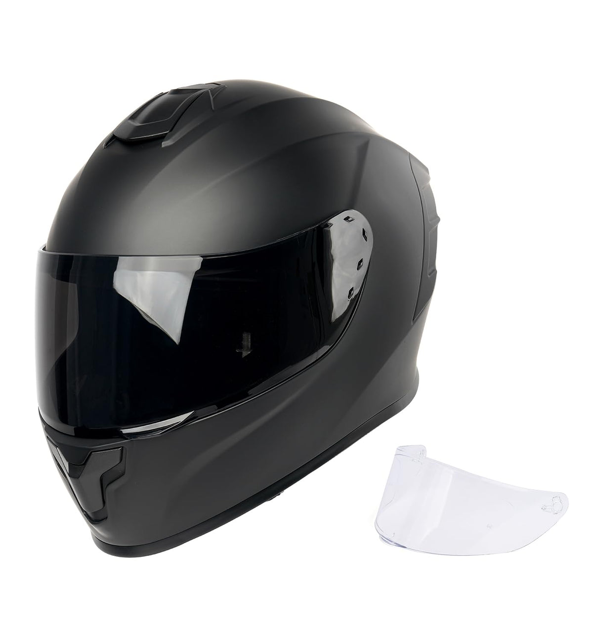 Orthrus full-face helmet front view showing sleek matte black design for daily rides